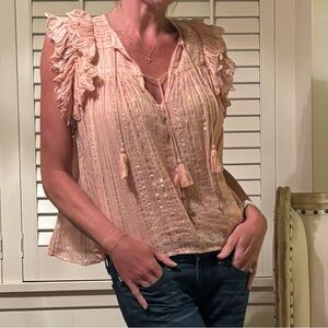 Ulla Johnson ruffle sleeve blouse